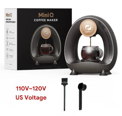 Mini Q American Coffee Machine 2 Coffee Adapter fit for K cup & Coffee Ground 4-8 Oz Single Serve Coffee Maker