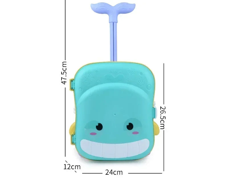 Children Summer Beach Sand Toys Outdoor Sand Shovel Water Play Tools Beachside Trolley Suitcase Sand Moulds Sand Rake Kids Gifts