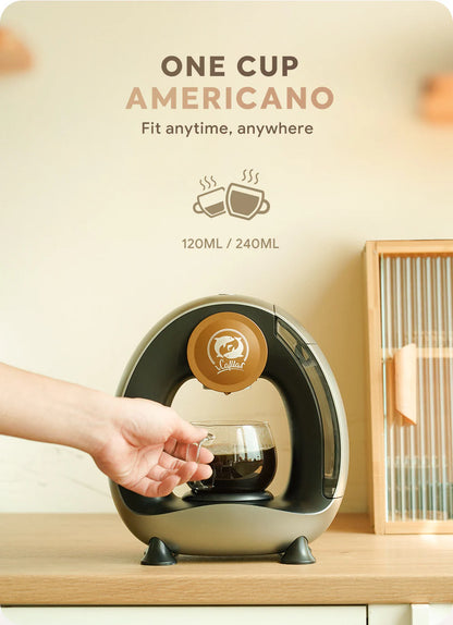 Mini Q American Coffee Machine 2 Coffee Adapter fit for K cup & Coffee Ground 4-8 Oz Single Serve Coffee Maker