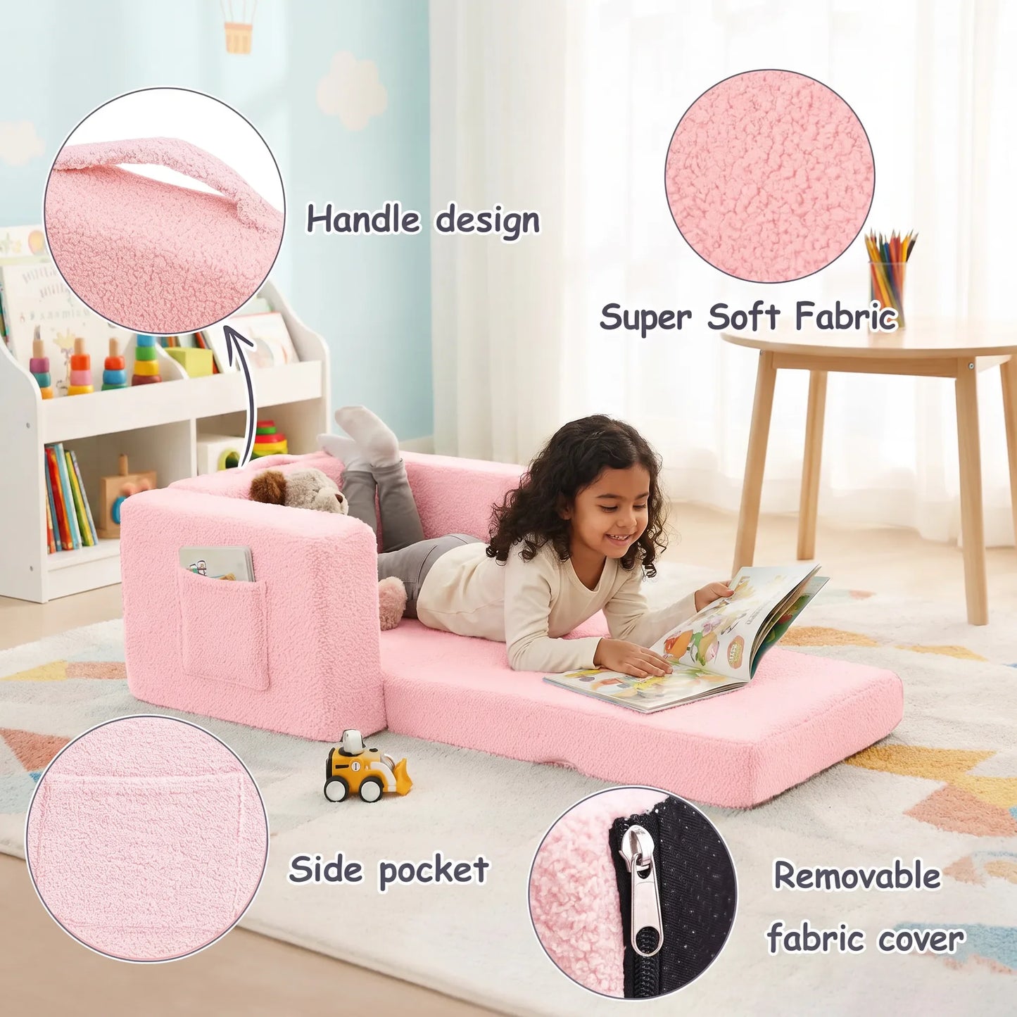 Once Upon a Time Arch Wall Reading Corner Bundle (Decal, Shelves, Couch & Sign) PRE ORDER