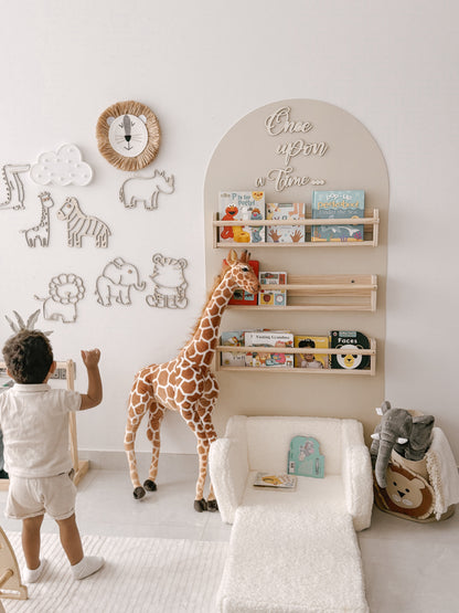 Once Upon a Time Arch Wall Reading Corner Bundle (Decal, Shelves, Couch & Sign) PRE ORDER