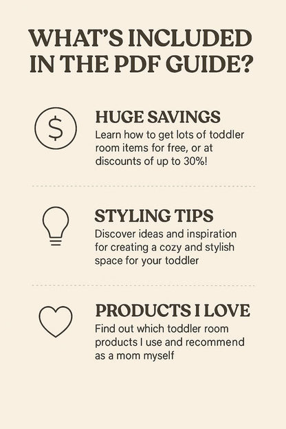 Toddler Room Setup Guide (Digital Download) Create a Pinterest-worthy space for under $990 — includes exclusive supplier links & budget breakdown