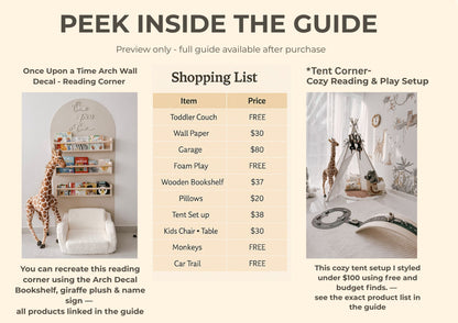 Toddler Room Setup Guide (Digital Download) Create a Pinterest-worthy space for under $990 — includes exclusive supplier links & budget breakdown